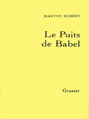 cover image of Le puits de Babel